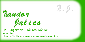 nandor jalics business card